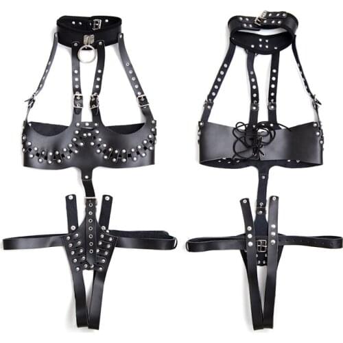 For Couples Queen Sex Games Sex Training AV Game Props Womens Sexy Black Leather Dress in PU Party Wetlook Sex Toy Shop D010