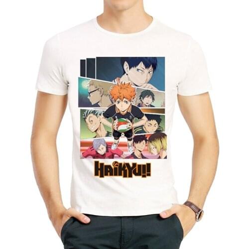 Haikyuu Cosplay T Shirt Hinata Shoyo tsukishima kei Cartoon Printed Summer T-Shirt Anime Graphic Top Tee tshirt Cosplay Costume