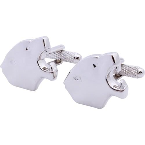 HAWSON Simple Cute Sea Fish Cufflinks Polishing Imitation Rhodium Cufflinks High Quality Pack with Box Free Shipping