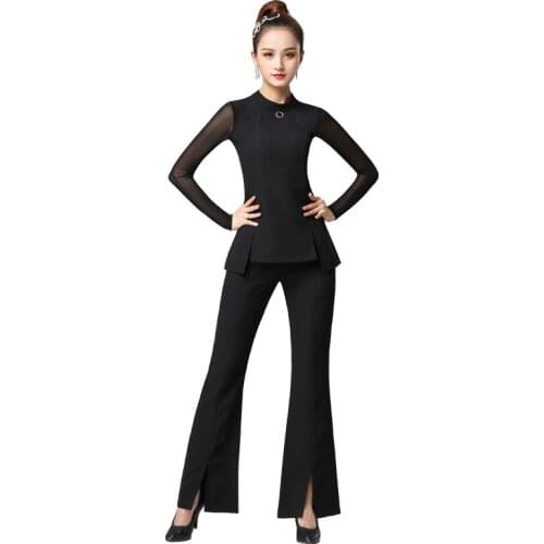 DOUBL ballroom dance dance elegant clothes sets ballroom waltz dance jacket long sleeve training jacket stylish evening party