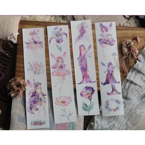 Fairy Flower Washi Tapes Bullet Journal Masking Tape Adhesive Tape DIY Scrapbooking Washi Stickers