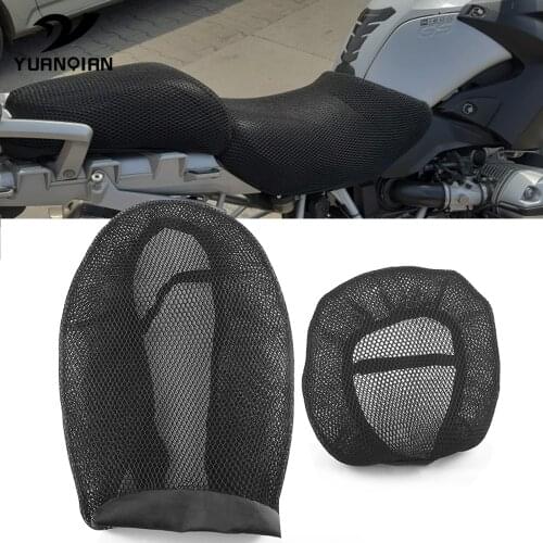 Summer Cool 3D Mesh Motorcycle Seat Cover Breathable Sun-proof Scooter Seat Covers Cushion For BMW R1200GS 2006-2018 GS 1200 LC