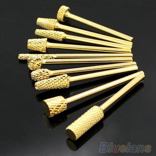 Nail Art Manicure DIY Industrial Polish Electric Golden File Carbide Drill Bit