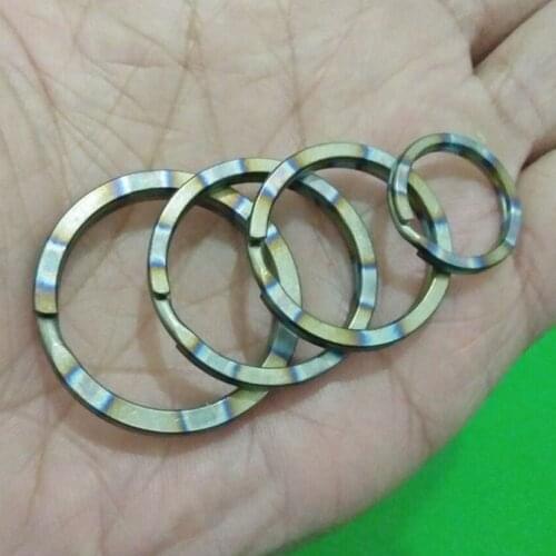 Multicolor Titanium Metal Key Holder TC4 Split Rings Suspension Keyring Car Keyfob Bag Accessories J206