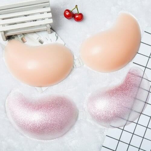 Women Chest Stickers Strapless Invisible Gathering Bra Lift Up Tape Push Up Silicone Reusable Self-Adhesive Breast Pasties Pad
