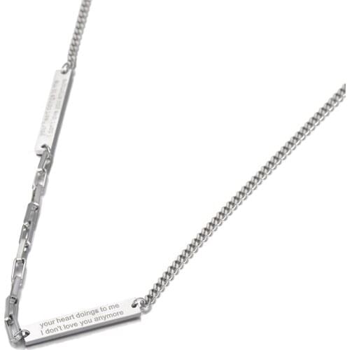 Neo-Gothic Punk Style Charm Pendant Necklaces For Women Girls Fashion Stainless Steel Link Chain Necklace N20175