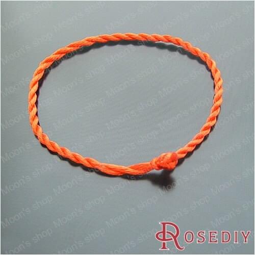 Wholesale 190*2mm Red Round Twisted Nylon Cord Diy Jewelry Findings Bracelets Accessories 100(JM4744)