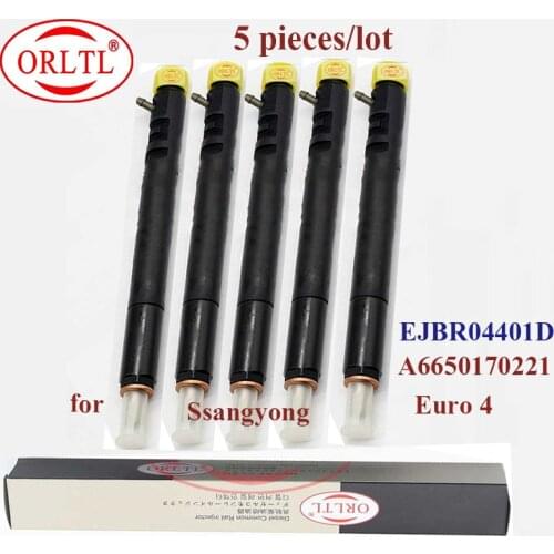 ORLTL Common Rail INJECTOR EJBR04401D A6650170221, NOZZLE 4401D FOR SSANGYONG KYRON 2.7L XDI SUV (165BHP) D27DT EURO 4 5pcs/lot