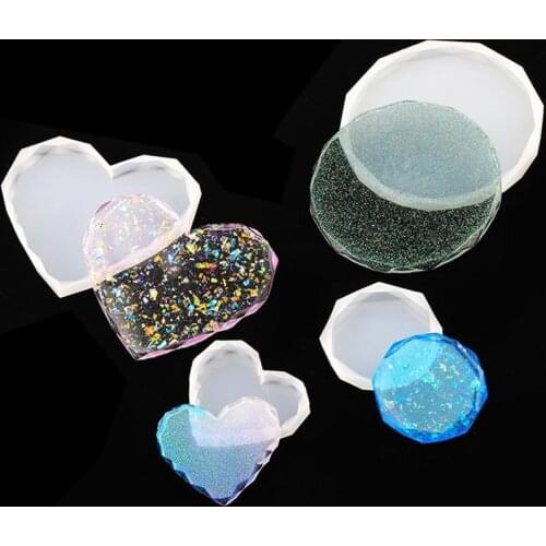 Crystal Coaster Resin Casting Mold Silicone Making Mould Craft DIY Art Supplies