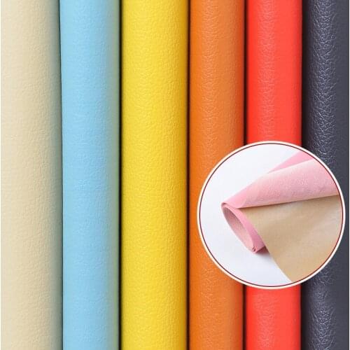 Self Adhesion Litchi Faux Synthetic Leather Patches Big Size Multicolor PU Sofa Hole Repair Car Sticker Decoration Waterproof