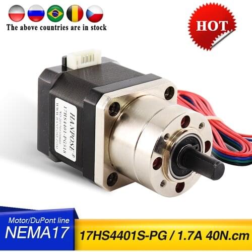 Stepper Motor 42 motor Extruder Gear Nema17 Stepper Motor 17HS4401S-PG Ratio 5.18:1 Planetary Gearbox for CNC milling machine