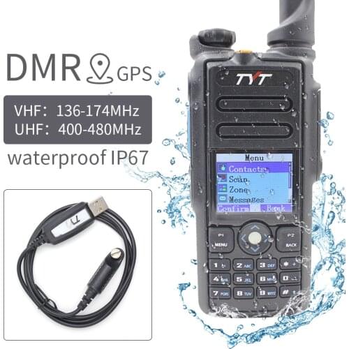 TYT MD-2017 136-174MHz 400-480MHZ DMR Transceiver design IP67 waterproof Walkie Talkie