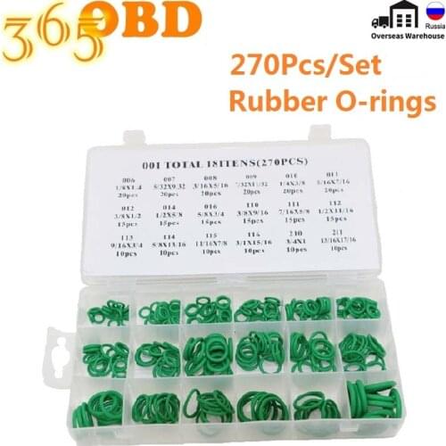270Pcs Green Rubber O-Ring 18 Sizes One Case O Ring Kit Metric O-Ring Seals Set Nitrile Rubber O-Ring With Russian stocks