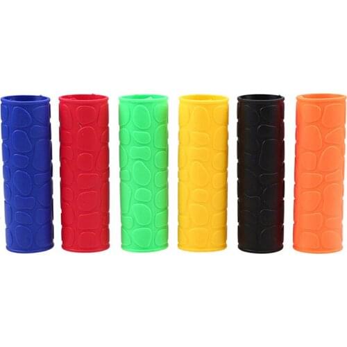Available Universal coffee Motorbike handlebar grips 30MM Vintage rubber Motorcycle handle grips 6Colors
