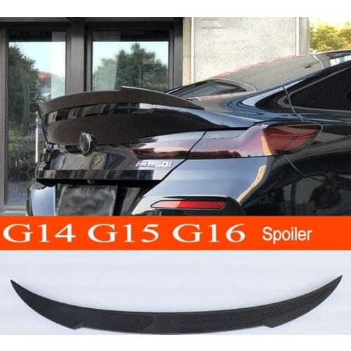 G14 G15 G16 F91 M8 Dry Carbon Fiber V-style Car Rear Wing Spoiler for BMW 8 Series G14 G15 G16 F91 M8 2020 2021 2022