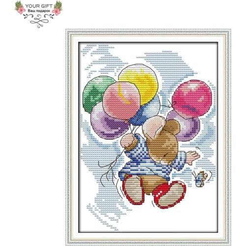 Your Gift C077 14CT 11CT Counted and Stamped Home Decor Flying Mouse Needlework Needlepoint Embroidery DIY Cross Stitch kits