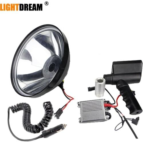 High power 12V 24V Hid handheld Spot Lights hunting fishing patrol vehicle 55W h3 HID spotlights x1pc