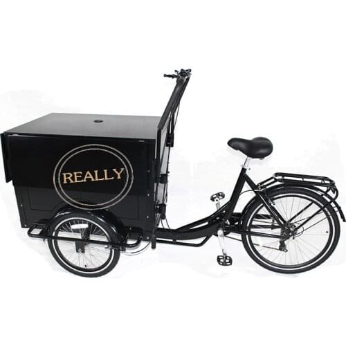 Factory Supply Folding Food Bike Mobile Vending Snack Cart Tricycle For Outdoor Cafe Business