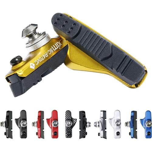 2pair Bike Brake Pads V-brake Pads with Mud Trough Silent Bicycle Brake Pads Road Bike Brake Pads Rubber Sheet Bike Accessories