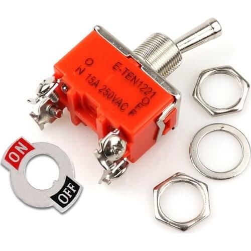 1PCS E-TEN1221 15A 250VAC 4PIN ON-OFF Toggle switch Rocker switch The power switch micro switch orange
