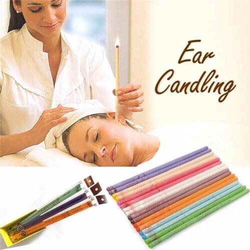 2/8PCS Coning Beewax Aromatherapy Indian Ear Candles Treatment Ear Wax Remover Cleaning Hearing Massager Health Care Therapy