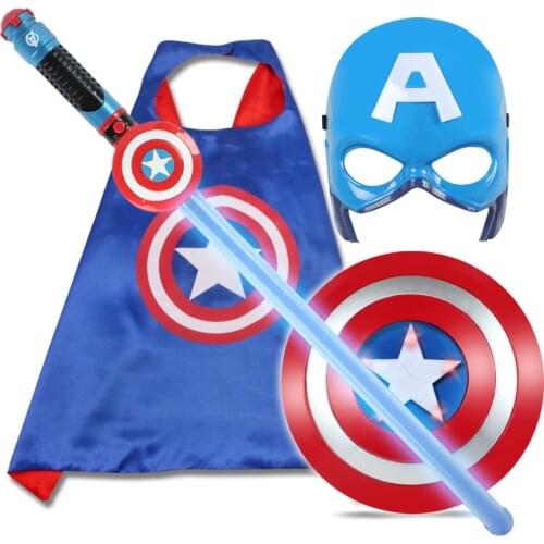 2020 Avenger Super Hero Cosplay captain america Steve Rogers figure Light-Emitting & Sound Cosplay property Toy Metallic shield
