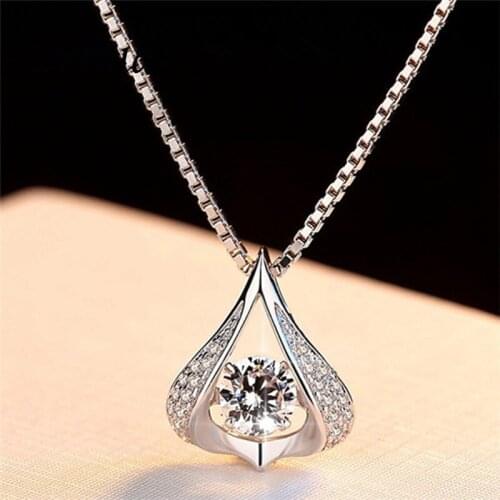2020 New Ladies Elegant AAA Zircon Pendant Necklaces Unique Design Smart Shiny CZ Choker Chain Necklace Wedding Jewelry