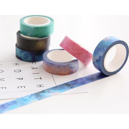 7pcs Dream Paper Masking Tape Set Stickers Japanese Washi Tape 15mm Adhesive Decorative Tools Stationery School Supplies F187