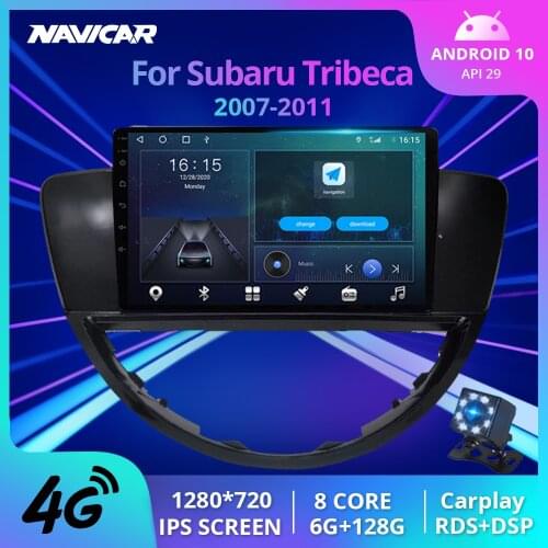 2DIN Android10.0 Car Radio For Subaru Tribeca 2007-2011 GPS Navigation Stereo Receiver Auto Radio Bluetooth Player Car Video IGO