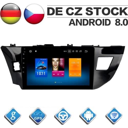10.2" Android 8.0 Car GPS Radio Player for Toyota Corolla 2014 2015 2016 with Octa Core 4GB+32GB IPS Screen 1024*600 Headunit