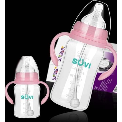 BPA Free Natural Polypropylene Bottle 240ml Infant Mamadeiras Juice Milk Water Feeding Bottle High Quality Nursing 0-24M