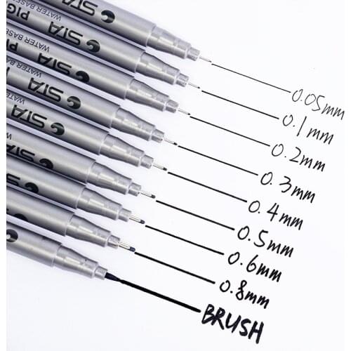 Black Fine Tip Inking Pens For Drawing Archival Ink Pen Fineliner Sketching Pens for Drafting Manga Pens Writing