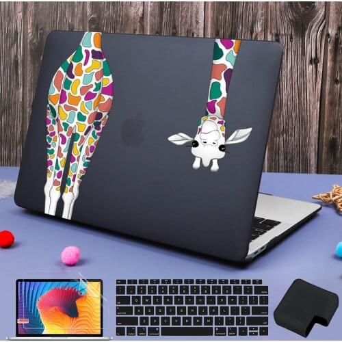Colorful Giraffe Laptop Case For MacBook Air Pro Retina 11 12 13 15 16 Inch A1932 A2289 Keyboard Cover Screen Sleeve Protector