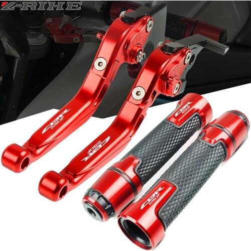 For Honda CBR650F CB650F 2014 2015 2016 Motorcycle CNC Adjustable Extendable Brake Clutch Levers Handlebar Grips CBR650F logo