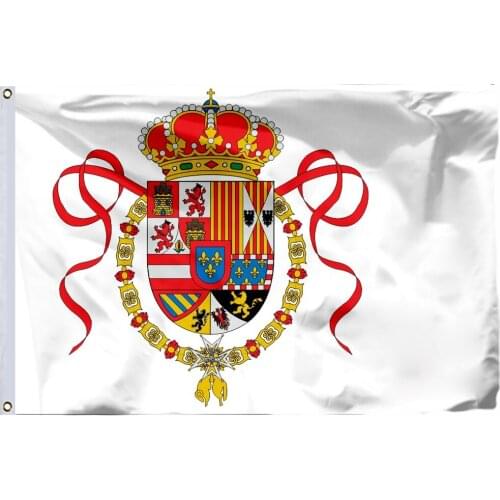 Spanish Empire 1701 Flag 150X90cm (3x5FT) 120g 100D Polyester Double Stitched High Quality Banner Free Shipping