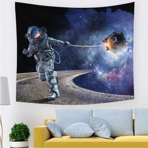 Space Wall Tapestry Astronaut Tapestry Galaxy Tapestry Spaceman Astronaut Starry Art Print Wall Hanging Tapestry For Home Decor