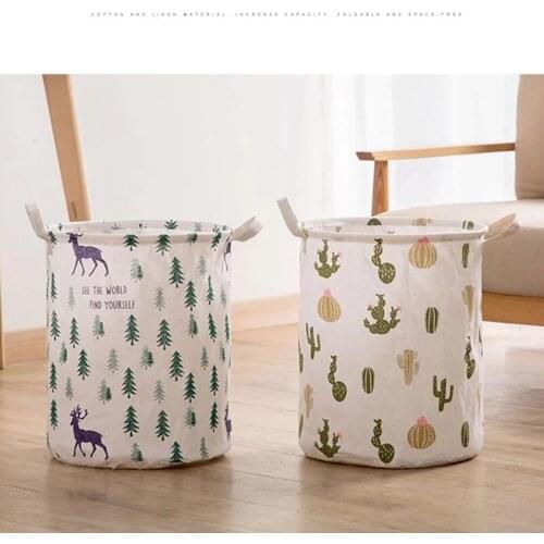 4Pcs Large Capacity Clothing Laundry Basket Bag Folding Laundry Basket Clothes Storage Bag Children Toy Storage Bucket