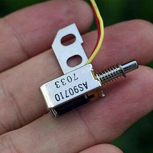 Tiny Mini DC5V 6V Suction Solenoid Electric Magnet Self-holding Plunger Electromagnet Mounting hole with bracket