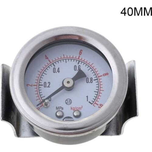 0~1.0MPa 0~150psi Metal Pressure Gauge with Bracket Panel Type Double Scale Display 1/8 or 1/4 Interface Thread Pressure M7DA
