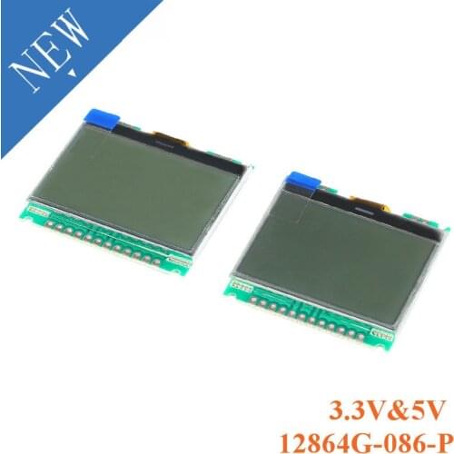 LCD Display Module LCD Screen Board COG 12864G White SPI 128X64 12864G-086-P 3.3V/5V UC1701X