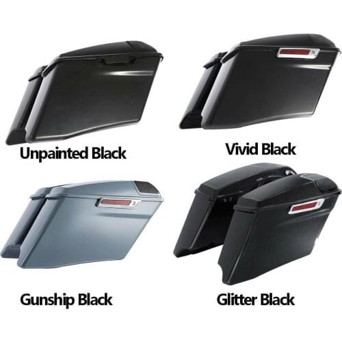 Motorcycle 4" Stretched Extended Hard Saddlebags For Harley Touring CVO Road King Road Glide Electra Glide 2014-2020