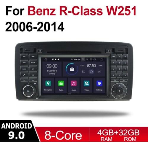 For Mercedes Benz R CLASS W251 R280 2006~2014 NTG 2 DIN Car Android 9 GPS Naviation Multimedia system Bluetooth Radio Amplifier