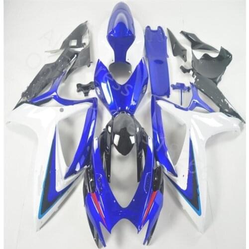 ABS Fairing White blue black Motorcycle Bodywork Set Fairing kit For Suzuki GSXR600/750 GSXR600-750 2006-2007 2005 06-07