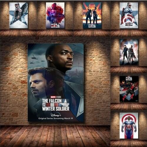 Marvel The Falcon And The Winter Soldier Canvas Poster Hit American TV Series Superhero Painting Print Wall Art Cuadros