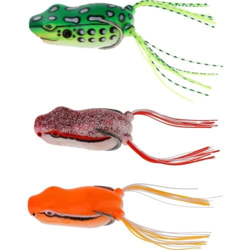 2.16 inch Lifelike Topwater Frog Fishing Lures Soft Crankbaits Hook Baits For Bass Pike Fishing Accessories