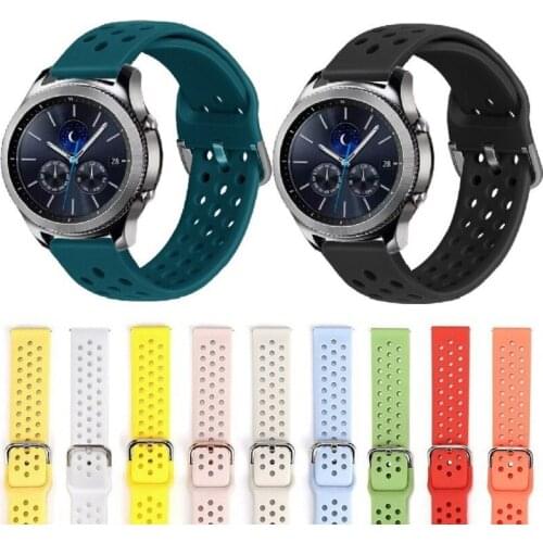 Band for Gear S3 Frontier Samsung Galaxy watch 46mm 42mm strap 22mm 20mm Silicone watchband Bracelet Huawei watch GT strap S3