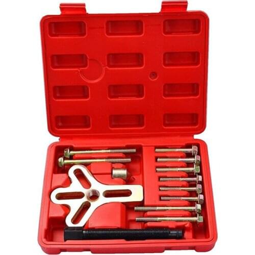 13pcs Harmonic Balancer Steering Wheel Puller Removal Car Auto Automotive Tools Heavy Duty Crankshaft Gear Pullery Repair Kit