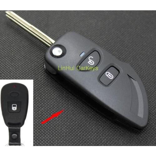 PINECONE for HAWTAI SANTA FE Remote Key 2 Buttons Uncut Blade Modified Remote Blank Key Shell 1 PC