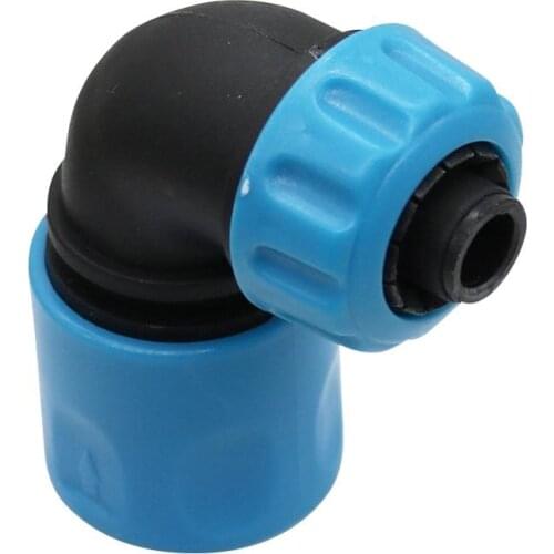 1Pc 1/2" (12.5mm) ABS Garden Water Connector Soft Water Pipe Elbow Faucet Joint Garden Irrigation Hose Rapid Connection Adapter
