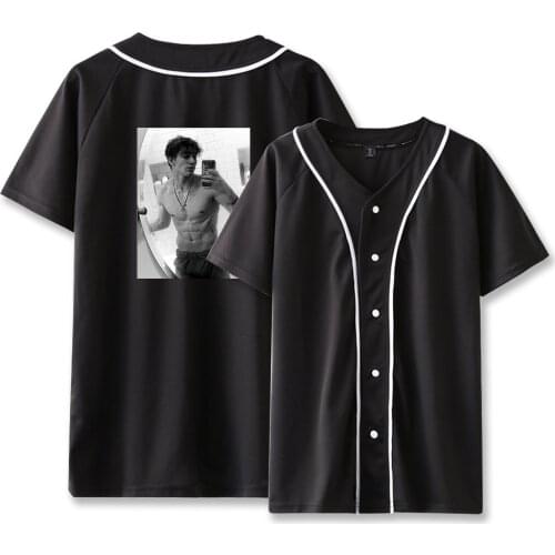 WAWNI Vinnie Hacker Thin Baseball Uniform Single Breasted Harajuku Tops Polyester Top Casual Baseball Uniform Loose Top 2021